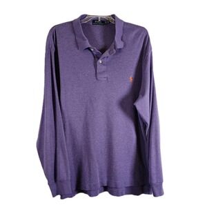 Polo Ralph Lauren Classic Fit Men's 1XB Purple Long Sleeve Shirt Cotton Soft EUC